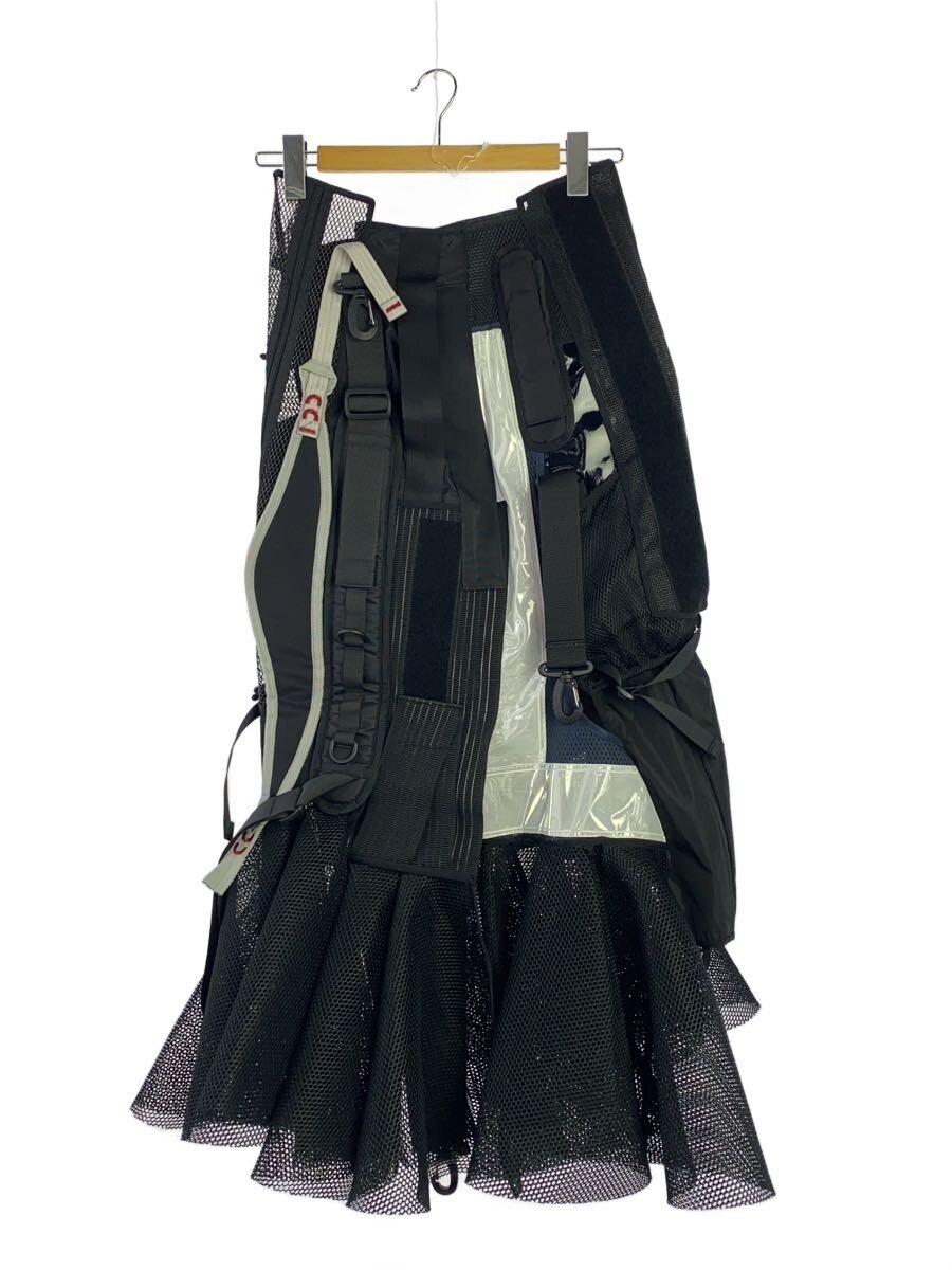【中古】JUNYA WATANABE COMME des GARCONS◆ロングスコート/M/ポリエステル/BLK/JO-S016【レディース御召しもの】