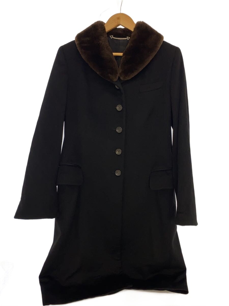 【中古】GUCCI◆ロング厚地の外套/211-0169-7291/黒いこと/42【レディース御召しもの】