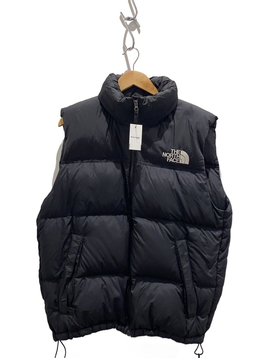 【中古】THE NORTH FACE◆NUPTSE VEST_ヌプシベスト/L/ナイロン/BLK【メンズウェア】