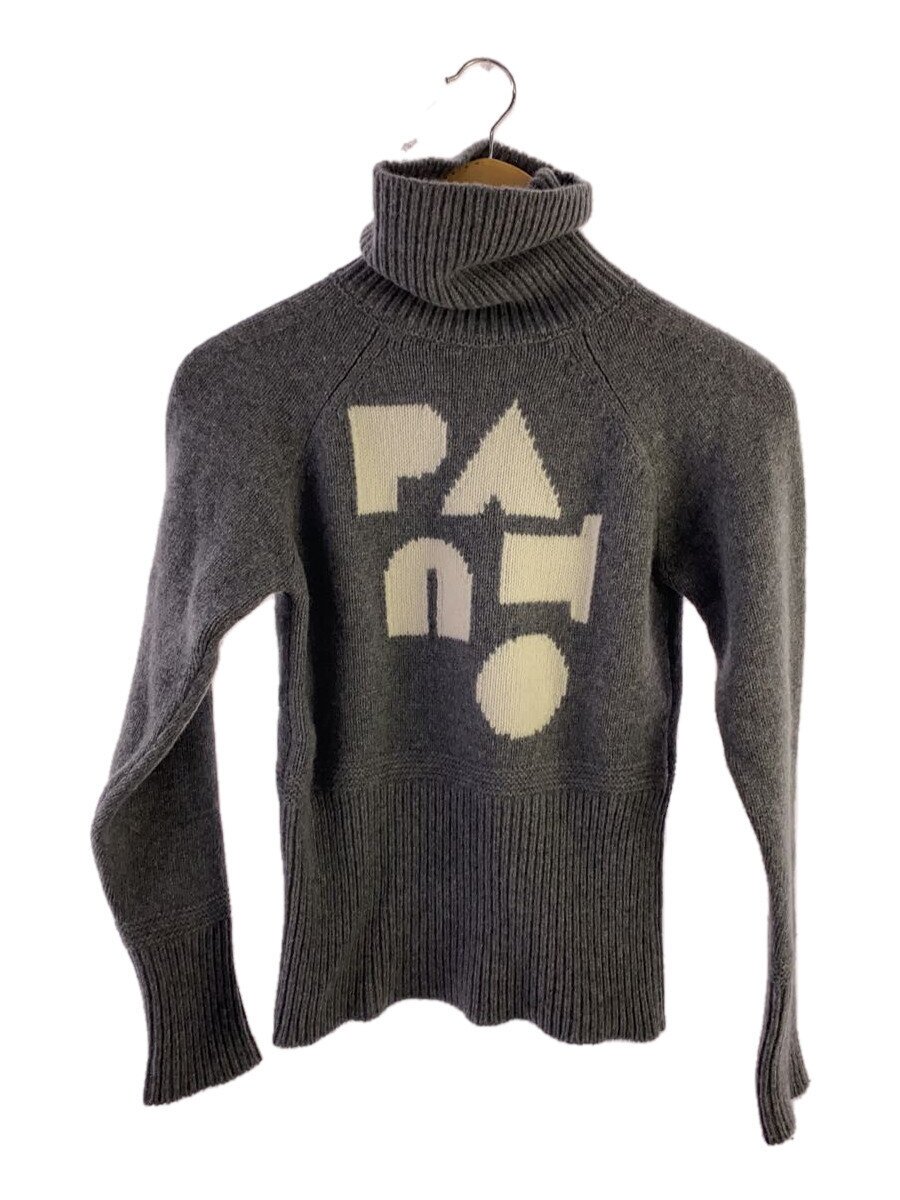 【中古】PATOU◆編み物・ティーシャツ(朦朦たる)/XS/羊毛/GRY【レディース御召しもの】