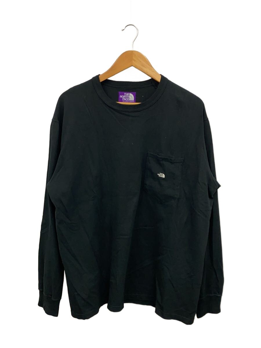 【中古】THE NORTH FACE PURPLE LABEL◆長袖プルオーバー/L/綿織物/BLK/7薬局衡オンス Long Sleeve Pocket Tee【メンズウェア】