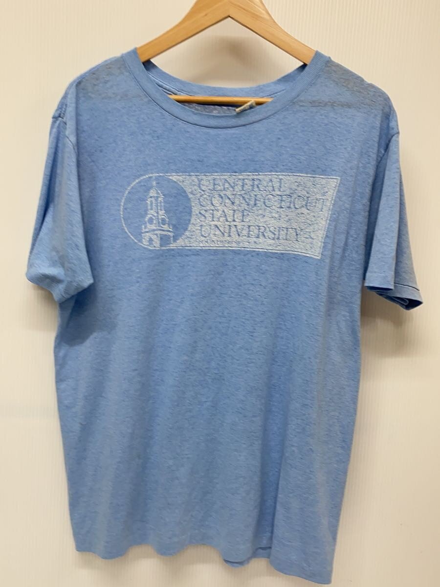 【中古】Champion◆80s/トリコタグ/分科大学/プルオーバー/XL/綿織物/BLU/刷り上げる【メンズウェア】