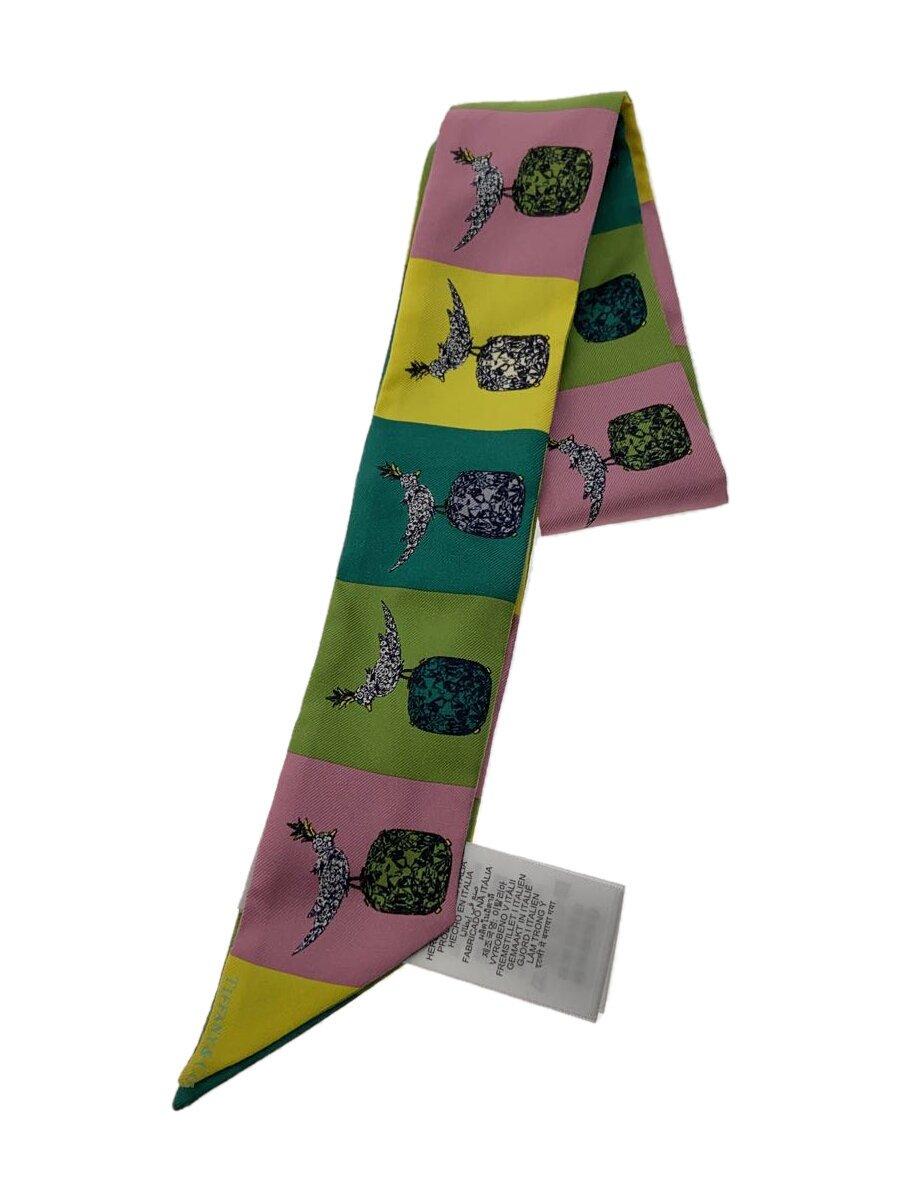【中古】TIFFANY\u0026Co.◆えり巻き/地絹/緑であること/総柄/レディース//【服飾雑貨他】
