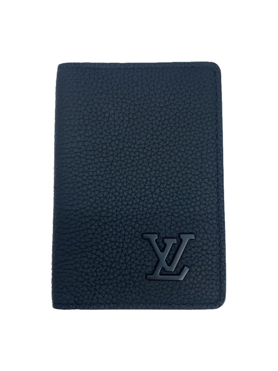 【中古】LOUIS VUITTON◆オーガナイザー・ドゥ・ポッシュ_LVアエログラム/レザー/BLK/メンズ/フランス製【服飾雑貨他】｜2ｎｄ STREET 店