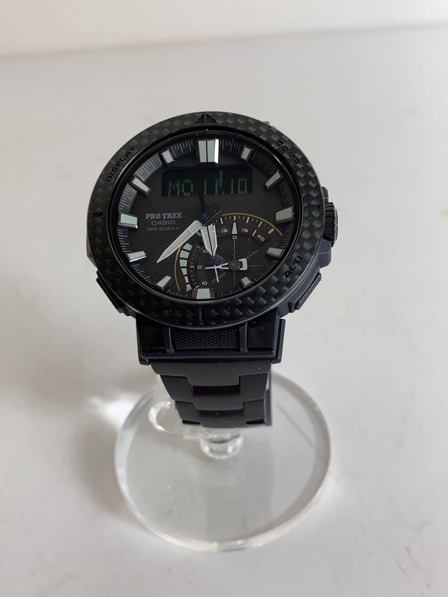 【中古】CASIO◆ソーラーウオッチ_PRO TREK/アナログ/--/BLK/BLK【服飾雑貨他】