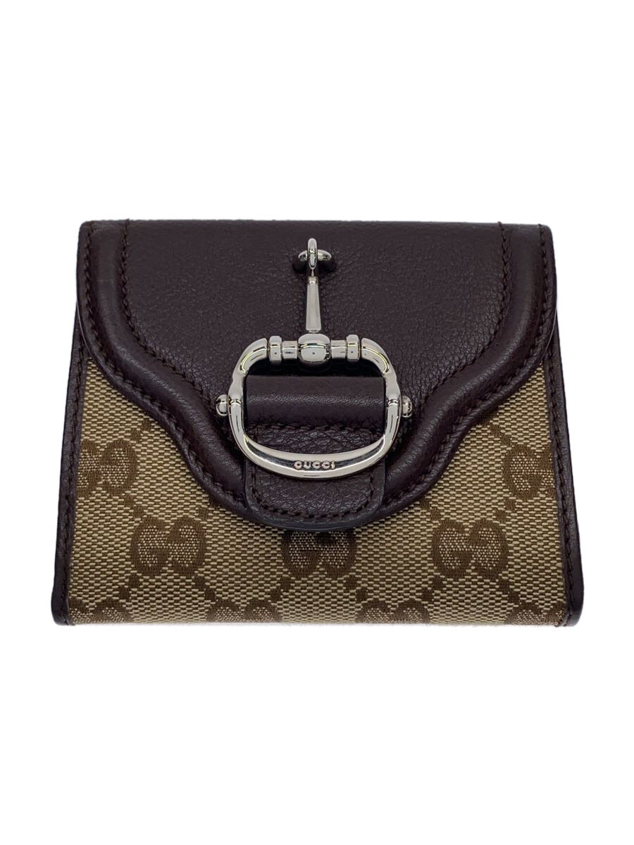 【中古】GUCCI◆2つ折り銭入れ/--/BRW/総柄/レディース/240431・2091//【服飾雑貨他】
