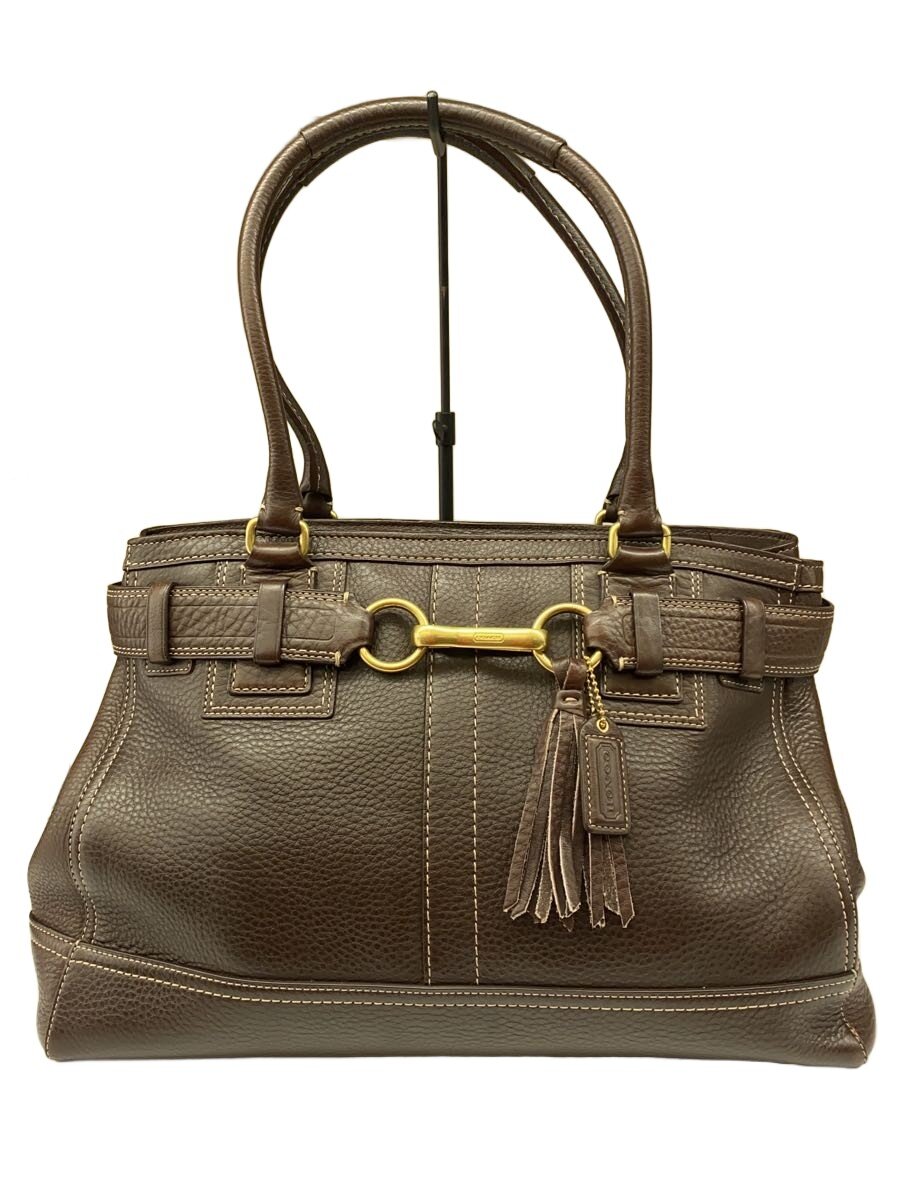 【中古】COACH◆ラージキャリーオール_ブラウン/レザー/BRW【バッグ】｜2ｎｄ STREET 店