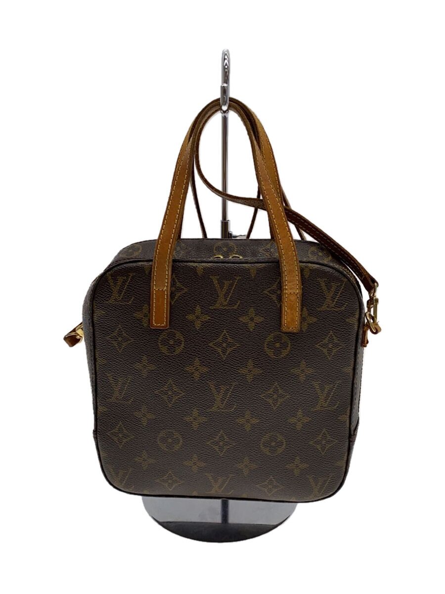 【中古】LOUIS VUITTON◆スポンティーニ_モノグラム・キャンバス_BRW/PVC/ショルダー付け根ダメージ/内側ヨゴレ有【バッグ】｜2ｎｄ STREET 店