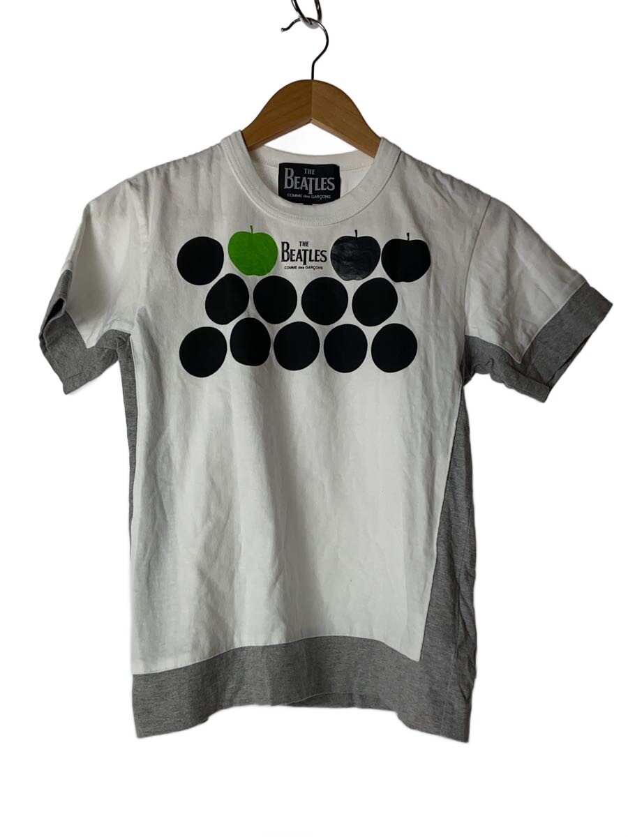 【中古】THE BEATLES COMME des GARCONS◆ティーシャツ/S/綿織物/WHT/刷り上げる/VL-T004【レディース御召しもの】