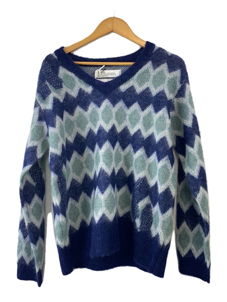 【中古】DAIRIKU◆23AW Tite Border Knit Pullover/M/ナイロン/BLU/23AW K-1//【メンズウェア】｜2ｎｄ STREET 店
