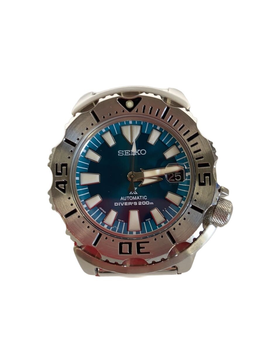 【中古】SEIKO◆自動小銃巻ウオッチ/アナログ/ステンレス鋼/GRN/SLV/6R15-02X0【服飾雑貨他】