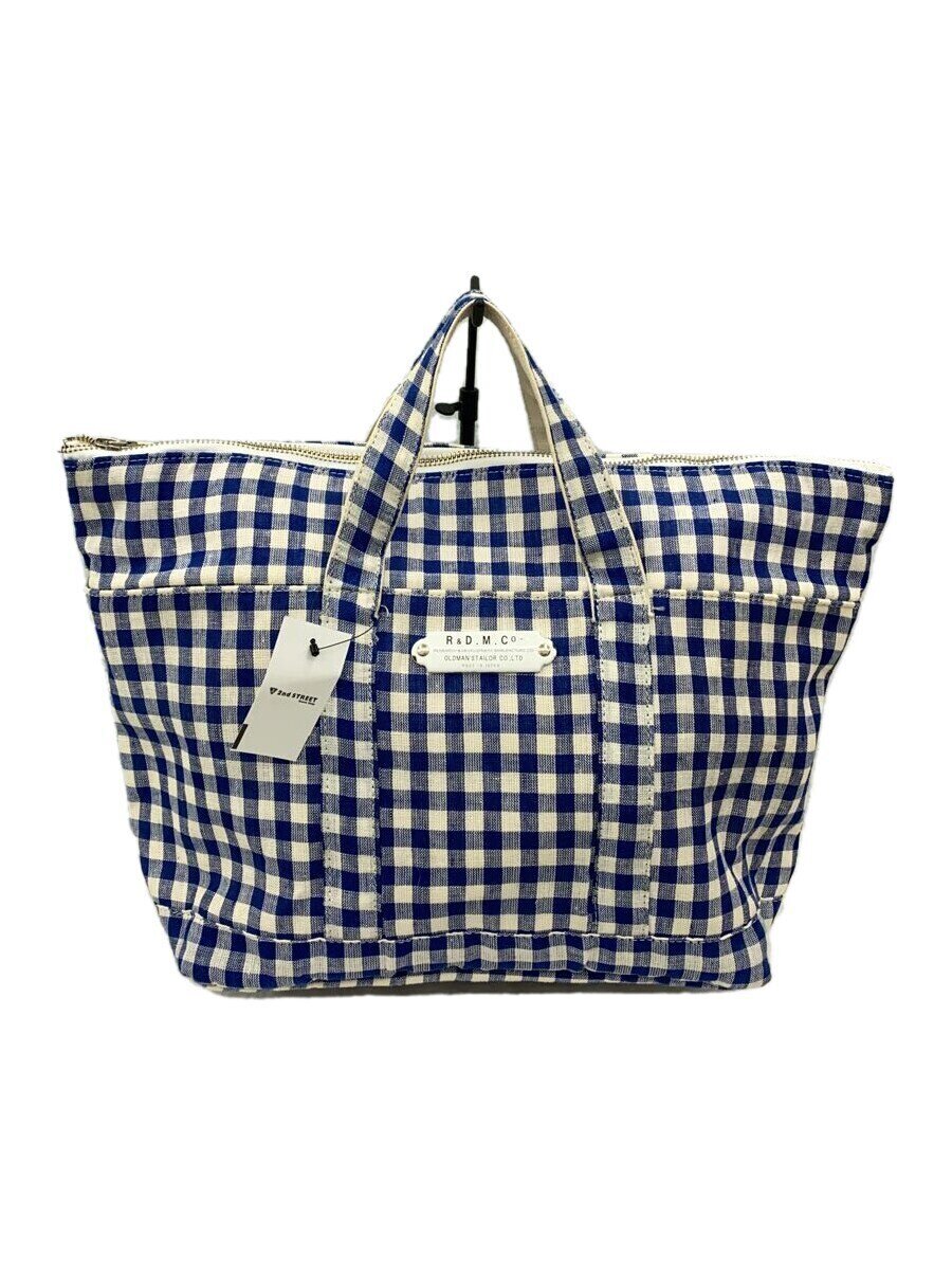【中古】R&D.M.Co-(OLDMAN&rsquo;S TAILOR)◆トートバッグ/--/BLU/チェック【バッグ】｜2ｎｄ STREET 店