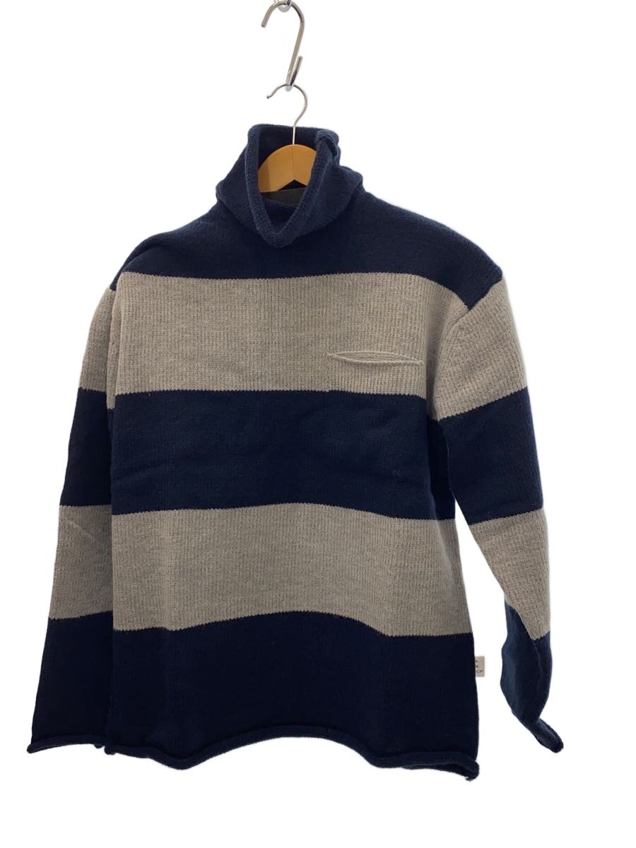 【中古】Karaku◆ニット・セーター(厚手)/FREE/アクリル/NVY/ボーダー【メンズウェア】｜2ｎｄ STREET 店