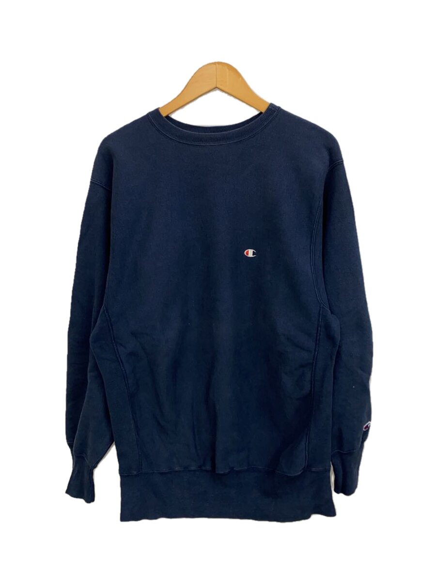 【中古】Champion◆90s/REVERSE WEAVE/USA製/汗水/XL/綿織物/BLU/無地/? NULL ?//【メンズウェア】