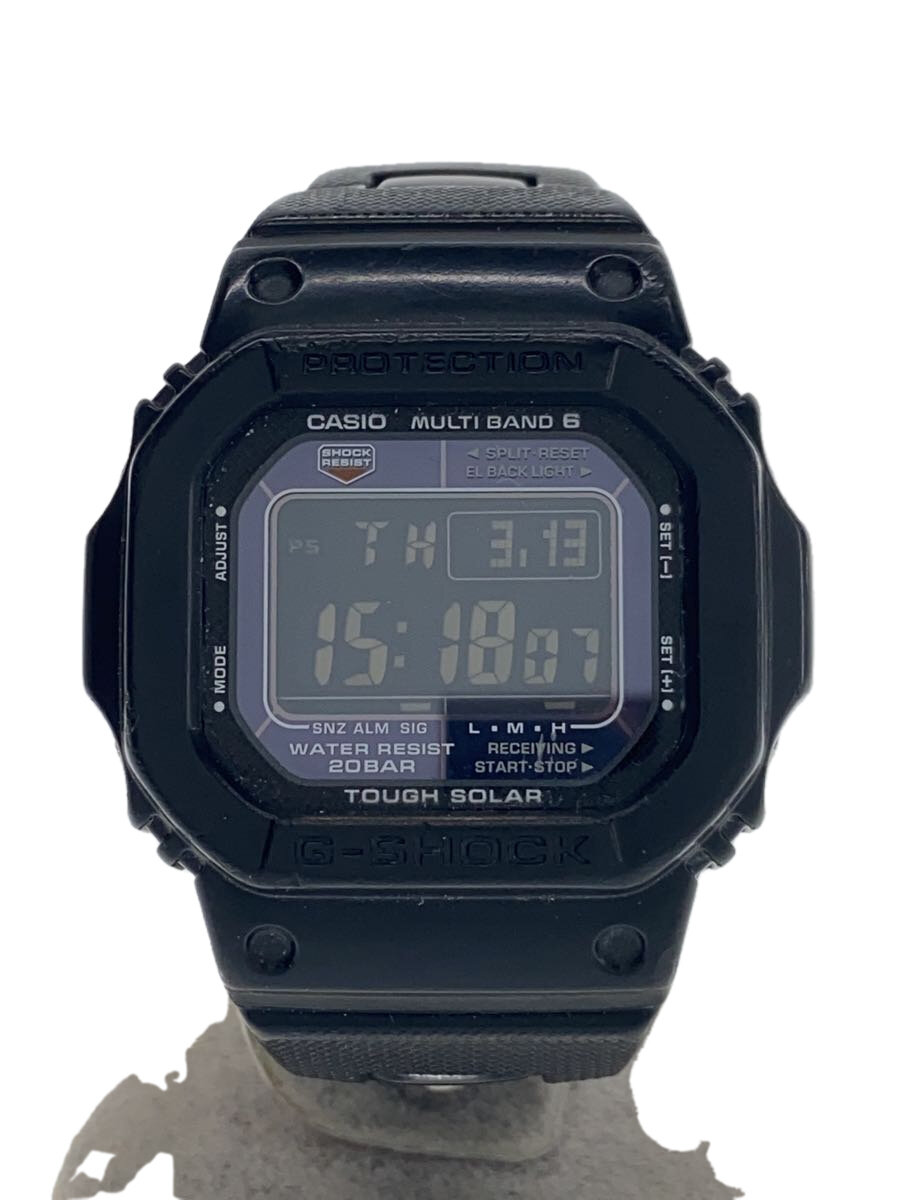 【中古】CASIO◆ソーラーウオッチ・G-SHOCK/デジタル/BLK【服飾雑貨他】