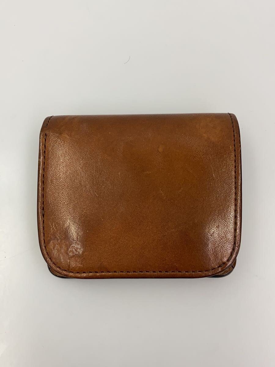 【中古】WILD SWANS◆2つ折り金入れ/なめし革/BRW/無地/メンズ【服飾雑貨他】
