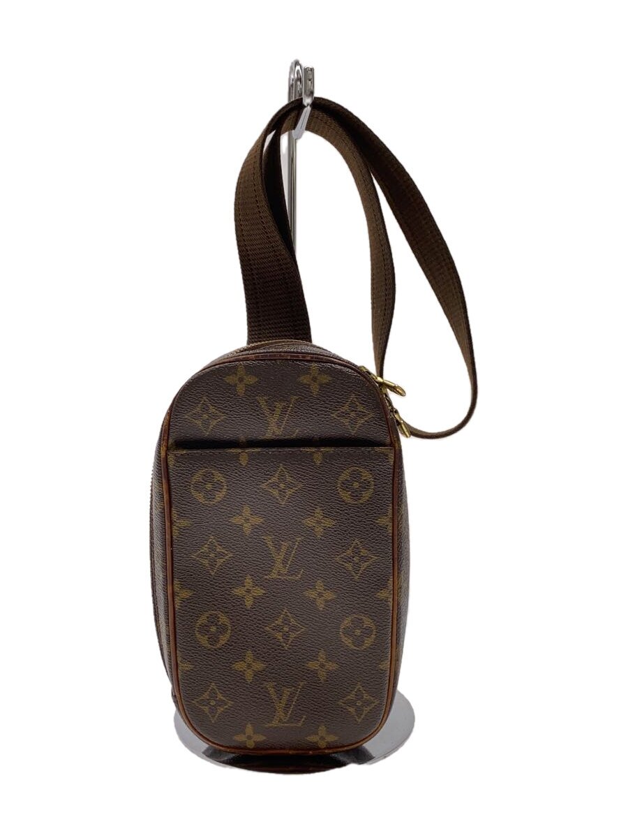 【中古】LOUIS VUITTON◆ポシェット・ガンジュ_モノグラム・帆布/PVC/BRW/総柄/M51870【御徒面子】