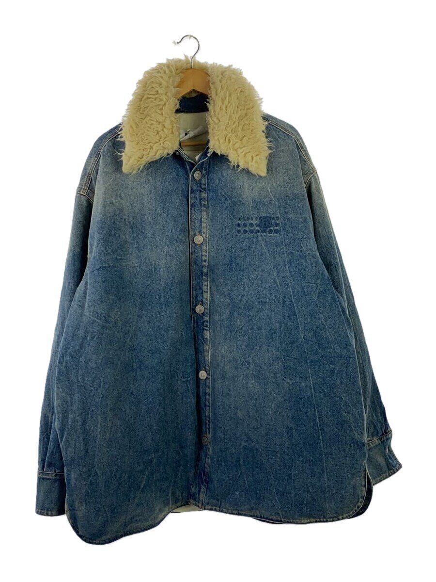 【中古】MM6◆ジーンズ上衣/50/綿織物/BLU/無地/S52AM0263/PADDED DENIM JACKET【メンズウェア】