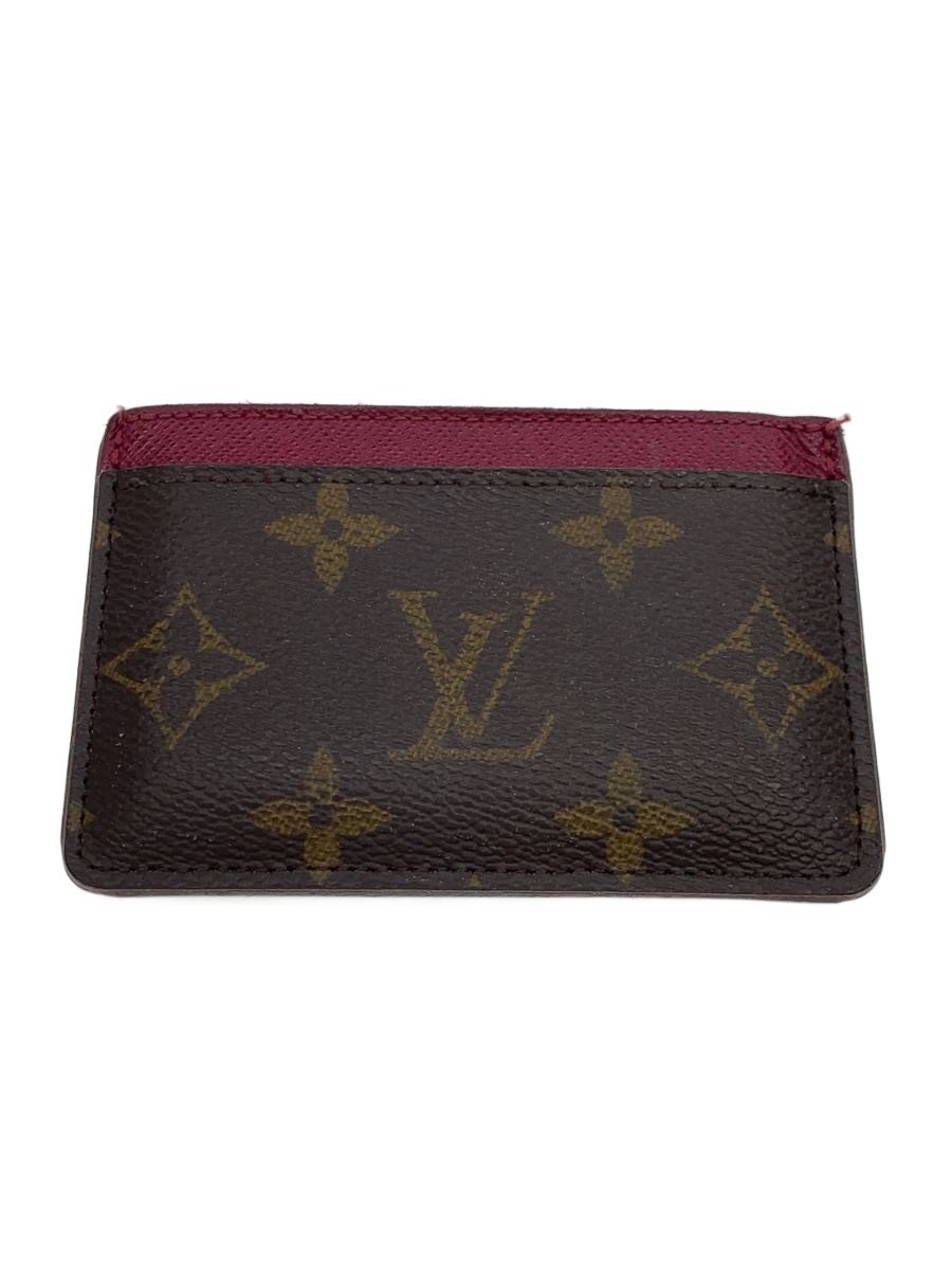 【中古】LOUIS VUITTON◆ポルト・カルト・サーンプル_モノグラム・キャンバス_フューシャ/PVC/BRW/レディース【服飾雑貨他】｜2ｎｄ STREET 店