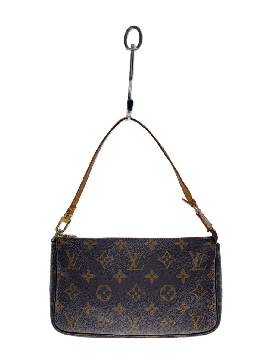 【中古】LOUIS VUITTON◆1)ポシェット・アクセソワール_モノグラム・帆布_BRW/PVC/BRW/M51980//【御徒面子】