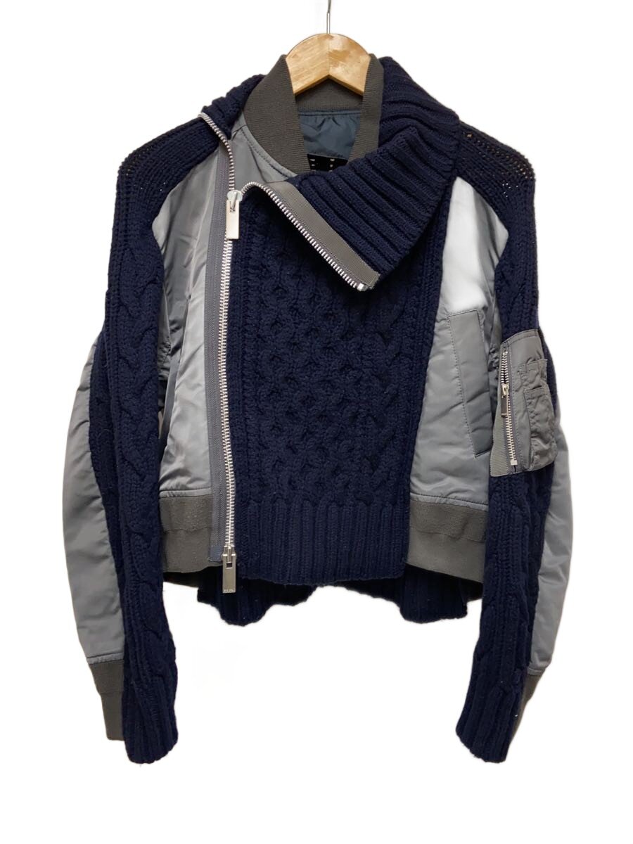 【中古】sacai◆上衣/3/ナイロン/NVY/23-06811//【レディース御召しもの】