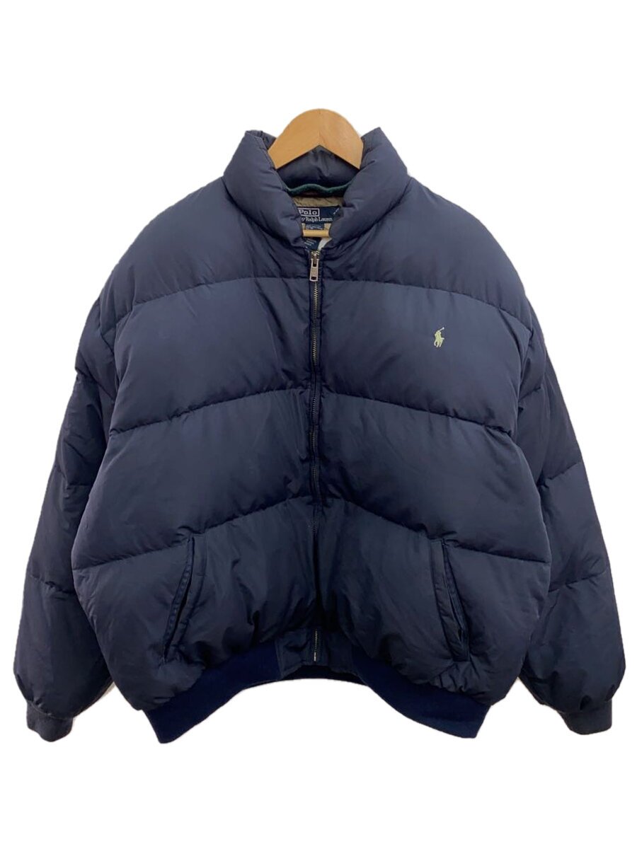 【中古】POLO RALPH LAUREN◆90s/ダウンブルゾン/ダウンジャケット/XXL/ナイロン/NVY/無地【メンズウェア】｜2ｎｄ STREET 店