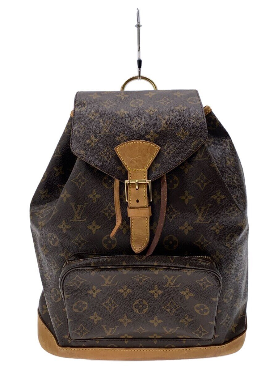【中古】LOUIS VUITTON◆モン掏摸_モノグラム・帆布_BRW/PVC/BRW【御徒面子】
