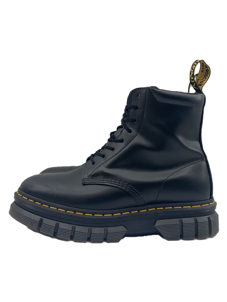 【中古】Dr.Martens◆レースアップブーツ/UK8/BLK/なめし革/RIKARD 8I【シューズ】