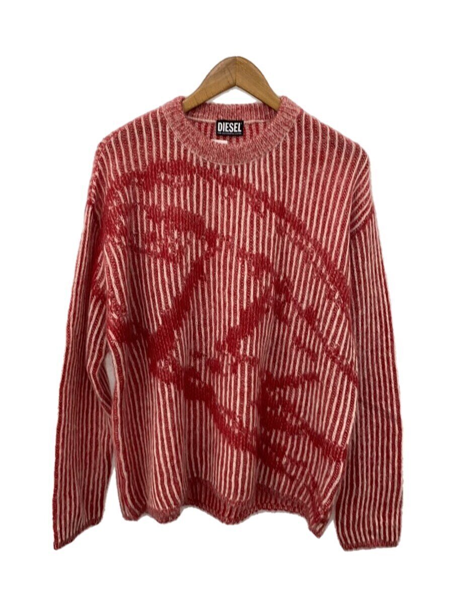 【中古】DIESEL◆編み物・スウェーター(朦々たる)/--/羊毛/RED/A09481【メンズウェア】