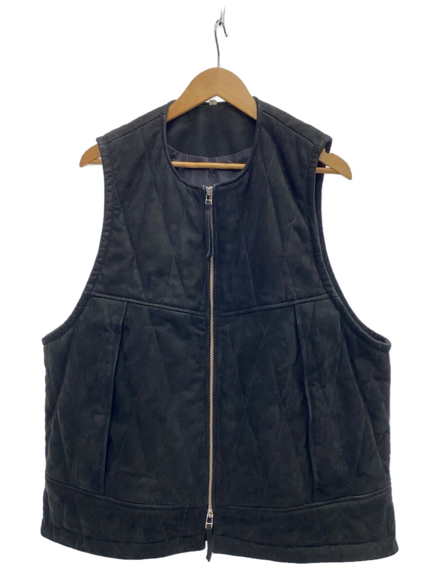 【中古】CCU/QUILTED VEST/キルティングより良い/S/スウェード/BLK【メンズウェア】
