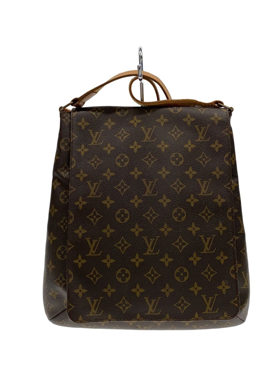 【中古】LOUIS VUITTON◆ミュゼット・サルサ_モノグラム・帆布_遊撃手肩先/PVC/BRW【御徒面子】