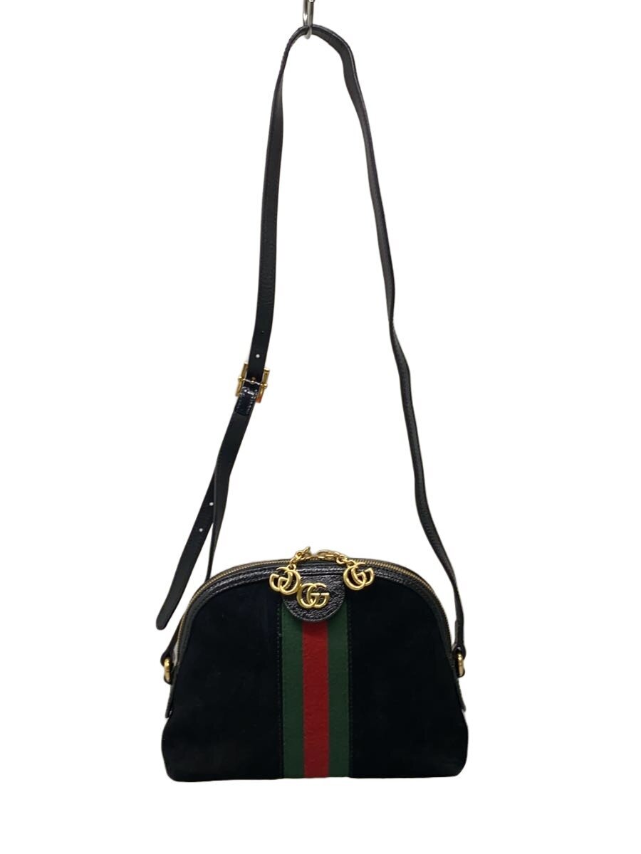 【中古】GUCCI◆ショルダーバッグ_オフィディア_ヌバックレザー/スウェード/BLK//【御徒面子】