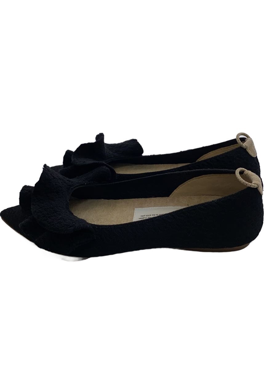【中古】Offen◆フリルポインテッドシューズ/木目細かパンプス/40/黒いこと/黒//【シューズ】