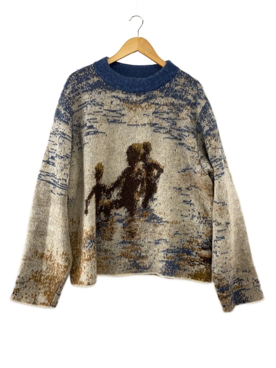 【中古】SHINYA KOZUKA◆22AW/Kroyer/ジャガード/ニット・セーター(厚手)/S/モヘア/BLU/2202SK52【メンズウェア】｜2ｎｄ STREET 店