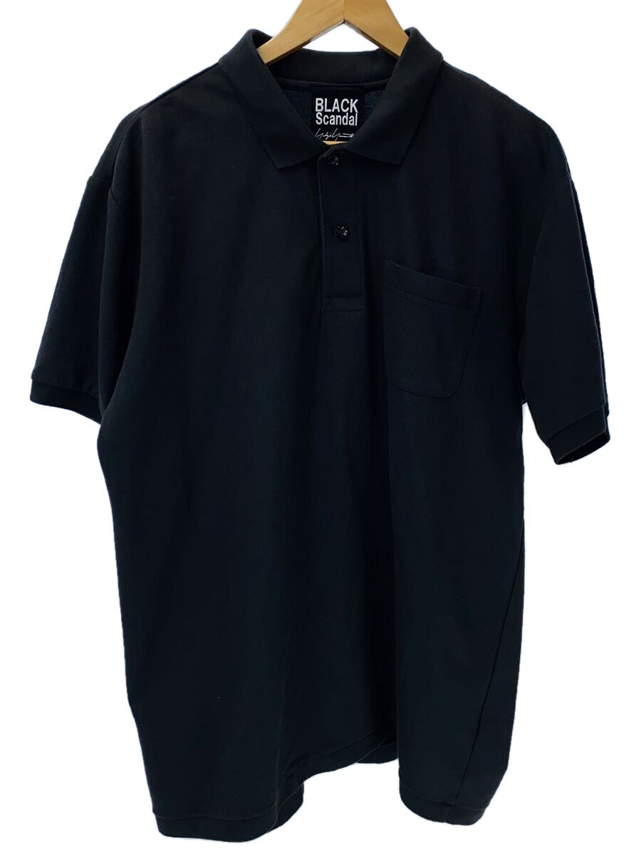【中古】BLACK Scandal Yohji Yamamoto◆スポーツシャツ/4/綿織物/BLK/無地/HG-T09-979/? NULL ?【メンズウェア】