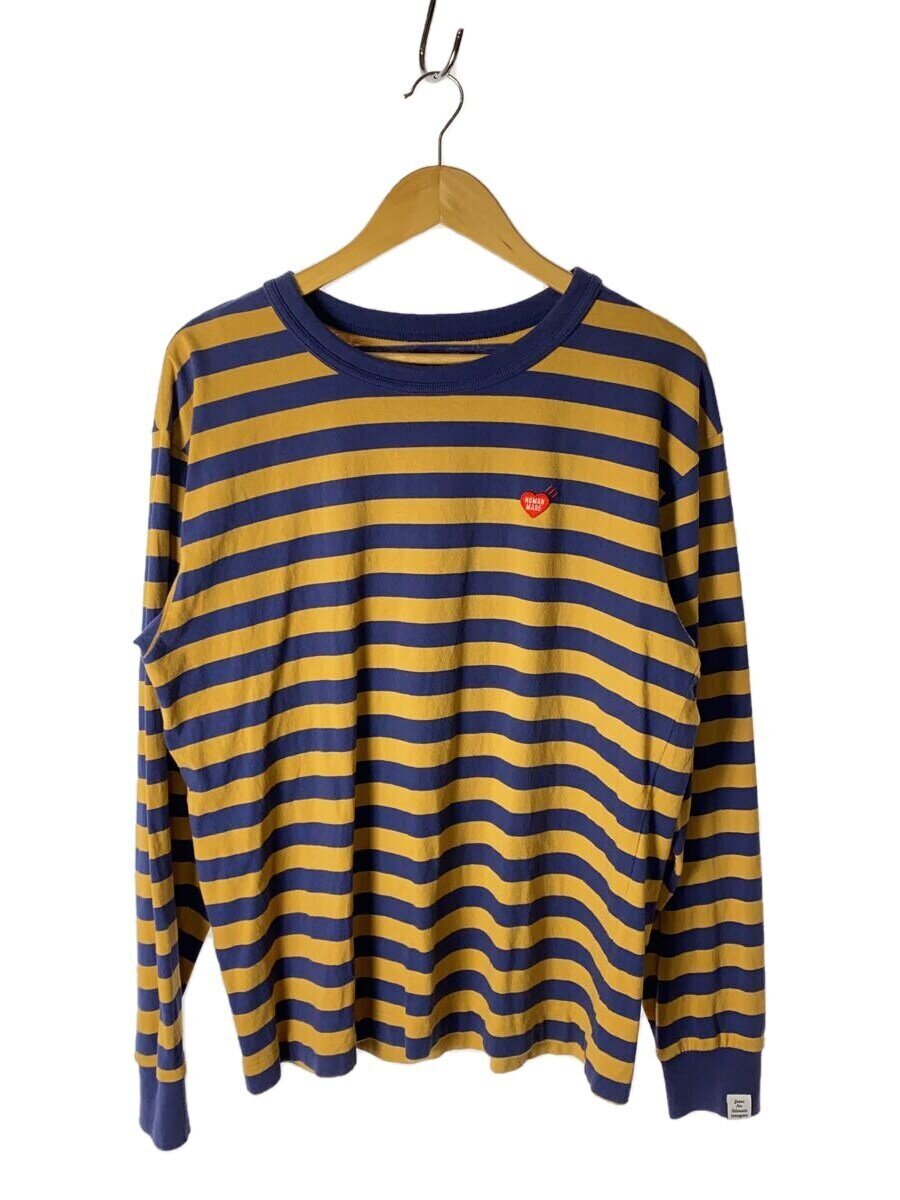 【中古】HUMAN MADE◆striped L/S T-shirt/長袖Tシャツ/L/コットン/マルチカラー/ボーダー【メンズウェア】｜2ｎｄ STREET 店