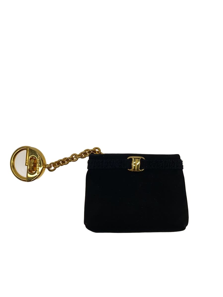 【中古】Salvatore Ferragamo◆コインケース/なめし革/BLK/無地/レディース//【服飾雑貨他】