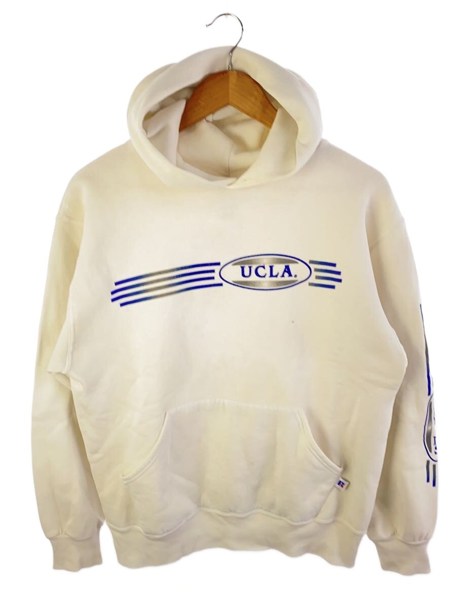 【中古】RUSSELL ATHLETIC◆パーカー/M/綿織物/WHT【メンズウェア】