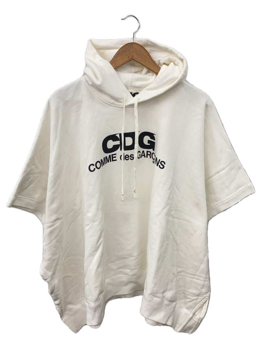【中古】COMME des GARCONS◆パーカー/M/綿織物/WHT/無地/SZ-T018//【レディース御召しもの】