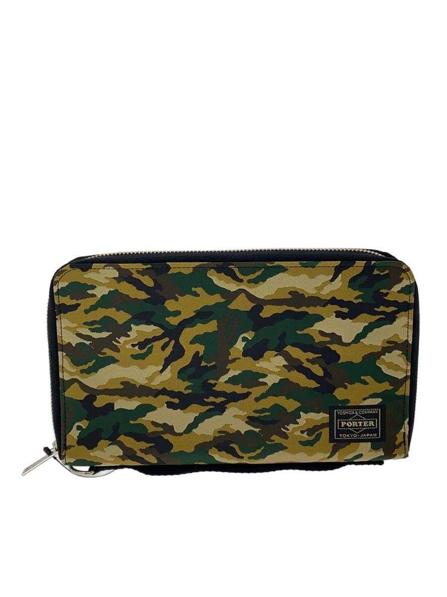 【中古】PORTER◆合切袋/ナイロン/GRN/間鴨フラ/GHILLIE/TRAVEL ORGANIZER【御徒面子】