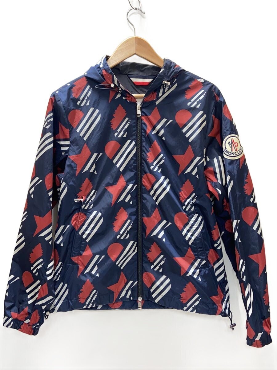 【中古】MONCLER S◆DORFMAN/ナイロン上衣/1/ナイロン/BLK/総柄/E10914113505 539L1【メンズウェア】