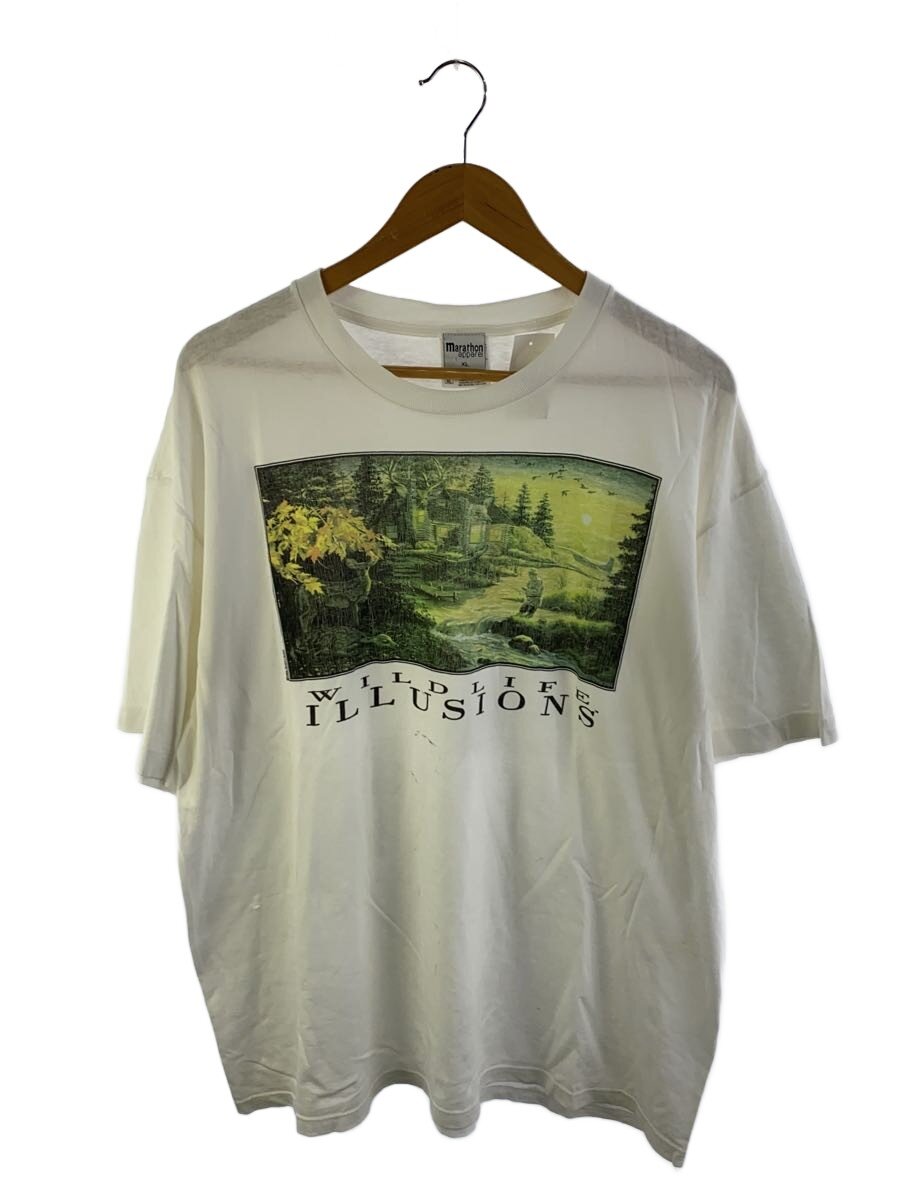 【中古】MARATHON APPAREL/プルオーバー/XL/綿織物/WHT/刷り上げる【メンズウェア】