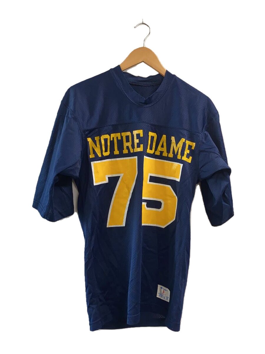 【中古】Champion◆プルオーバー/S/ナイロン/米国海軍/80s/蹴球Tee/NOTRE DAME75【メンズウェア】
