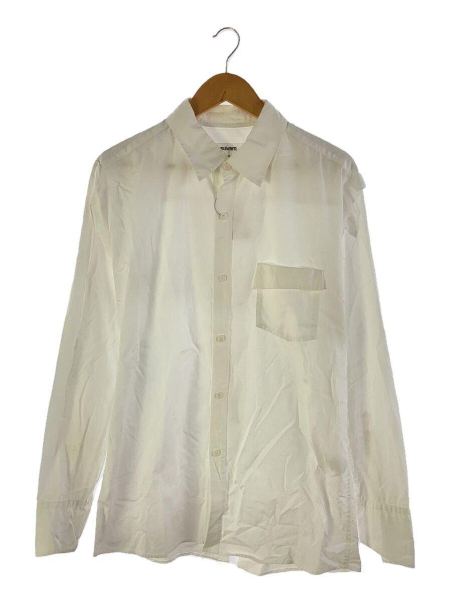 【中古】sulvam◆バッグボタンカッティングシャツ/M/綿織物/WHT/無地/sr-b01-001//【メンズウェア】