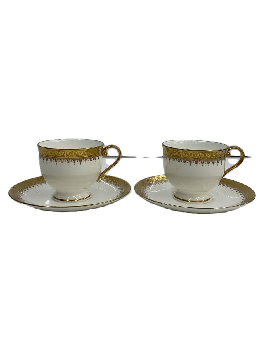 【中古】NARUMI◆カップ&ソーサー/2客セット/GLD【キッチン用品】