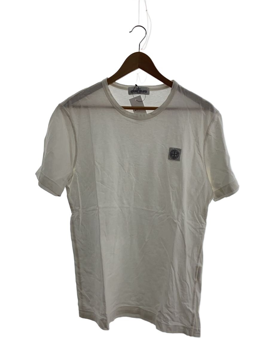 【中古】STONE ISLAND◆ロゴタイプ紋章/プルオーバー/L/綿織物/白いこと/白/581522357【メンズウェア】