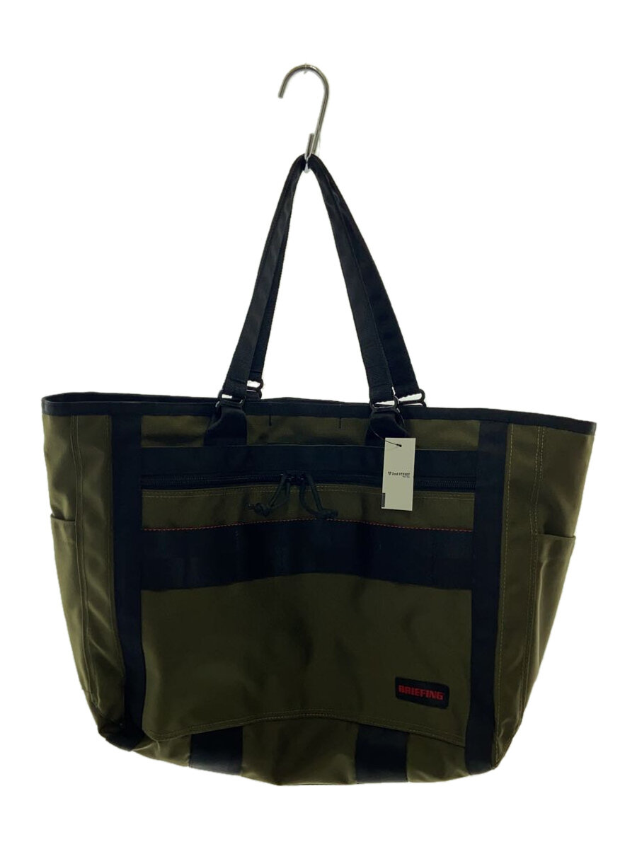 【中古】BRIEFING◆BRIEFING×UA×Begin THE TOTE/トートバッグ/KHK/無地【御徒面子】