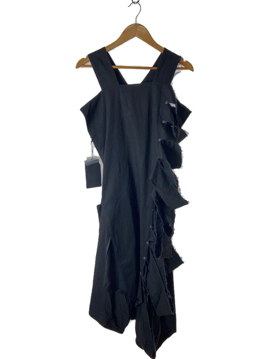 【中古】LIMI feu◆LIGHT DENIM SIDE CUT-OUT OP/衣装/2/綿織物/BLK/LZ-D08-012-1【レディースお召しもの】