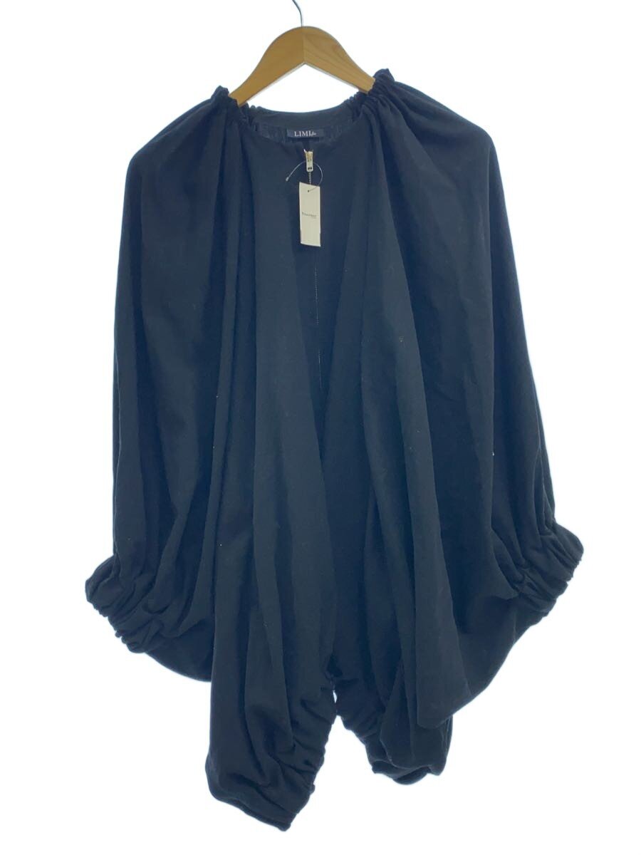 【中古】LIMI feu◆12-13AW/寄せ合わせ伝達ルート/ギャザーボンバージャケット/S/羊毛/BLK【レディース御召しもの】