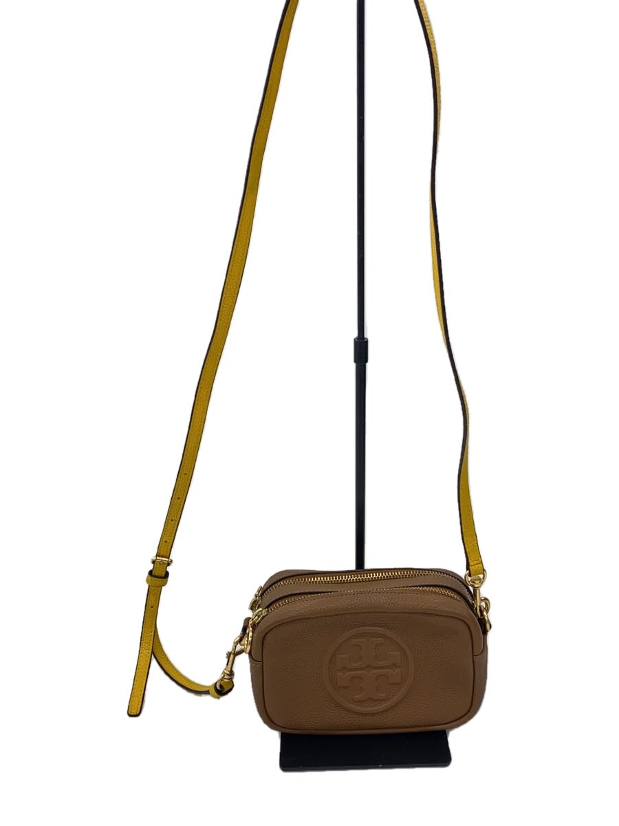 【中古】TORY BURCH◆ショルダーバッグ/なめし革/BEG/無地/10010066//【御徒面子】